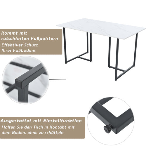 Metal Frame Modern Kitchen Table
