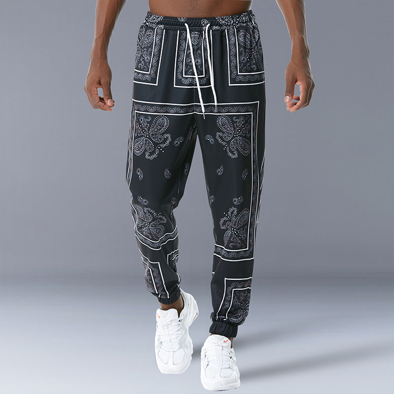 Jogginghose mit Retro-Print, lässige Jogginghose