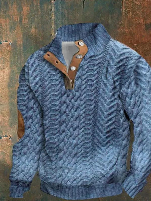 Frühling und Herbst Reißverschluss Digitaldruck Herrenpullover