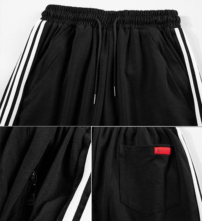 Herrenmodetrends Harlan Drei-Streifen-Hosen Lässige lange Hosen