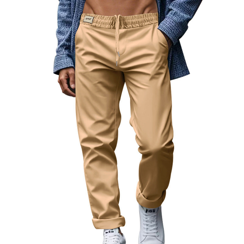 Lockere, bequeme, schnelltrocknende, taillierte Freizeithose für Herren in reiner Farbe
