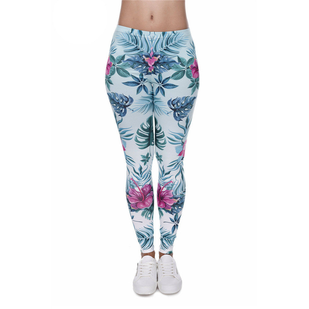Kurze Hose mit Blatt- und Schildpatt-Blumenmuster auf der Rückseite