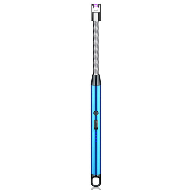 Metal Windproof USB Charging Arc Pulse Burning Torch 360 Degree Hose Candle Gas Range Igniter