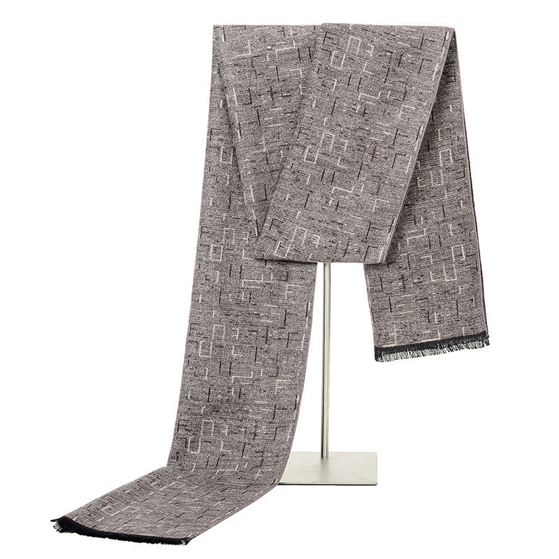 Herbst und Winter Neue Herren Schal Business Casual Herren Gebürstet Warm Schal Herren Großhandel Winter Schal