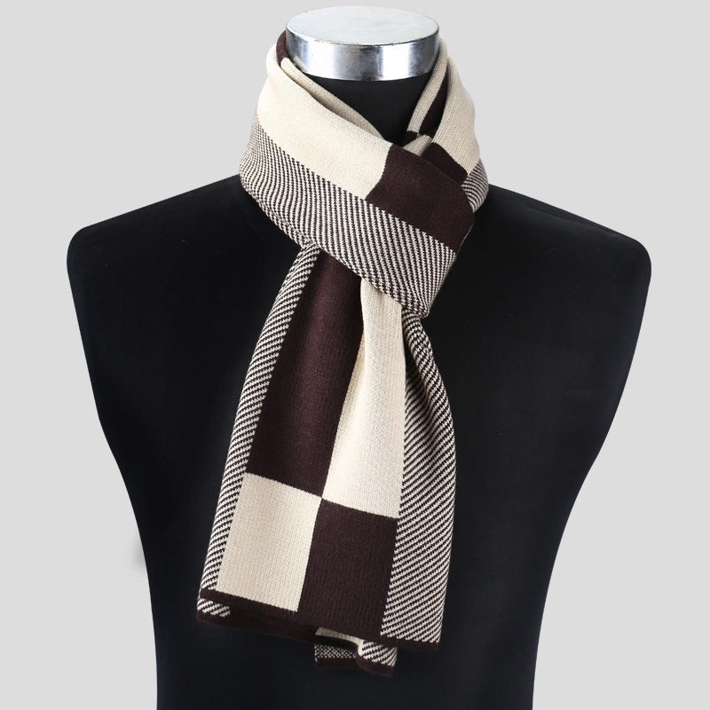 Karierter Herrenschal Strickschal