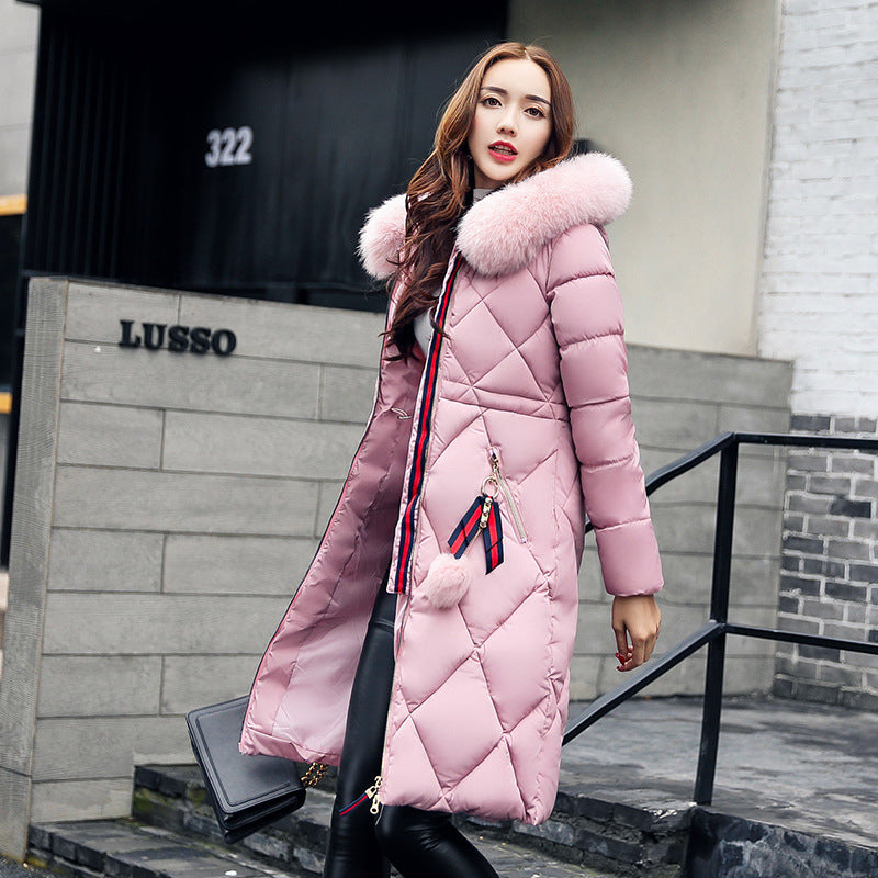 Winter frauen Kleidung Koreanischen Stil Baumwolle-gepolsterte Overknee Verlängert