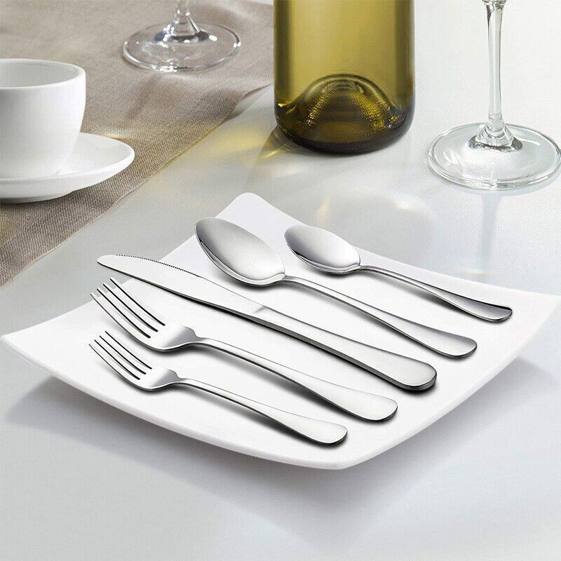 Besteckset 5 Tlg Edelstahl Rostfrei Messer Tisch Essbesteck 1 Personen