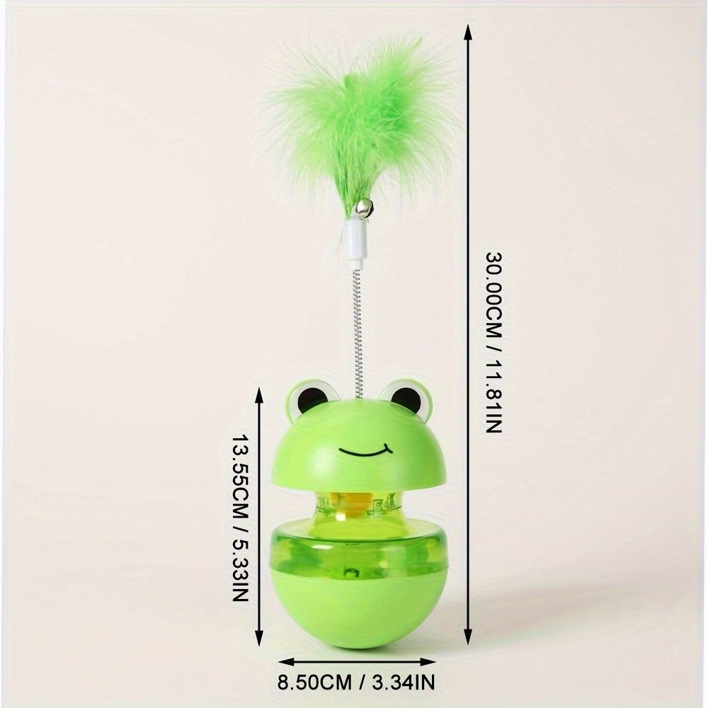 Haustiere Katzenspielzeug Frosch Tumbler Lebensmittel Dropping Ball Haustier Produkte