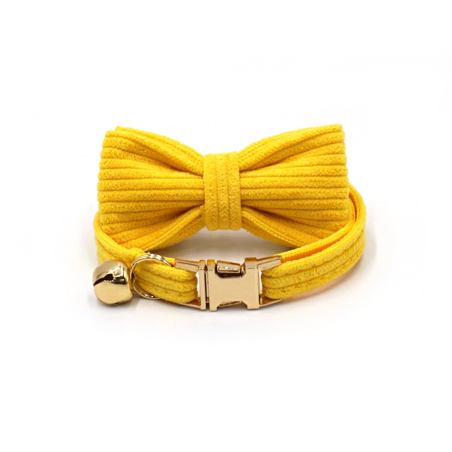 Hübsches Katzenhalsband aus Cord mit Katzenschleife