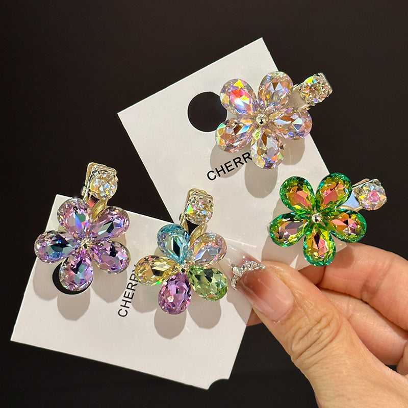 Fantasy Kristall Blumen Exquisite Seite Haarspangen