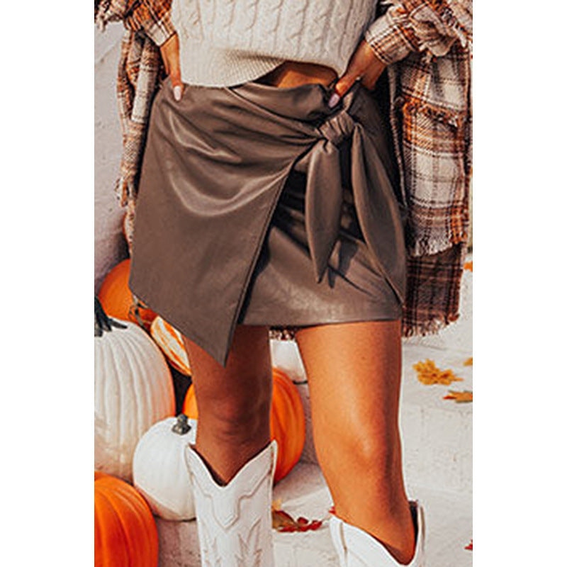 Europäischer und amerikanischer Mode-Bowknot-Dekorativer Rock mit hoher Taille für Damen