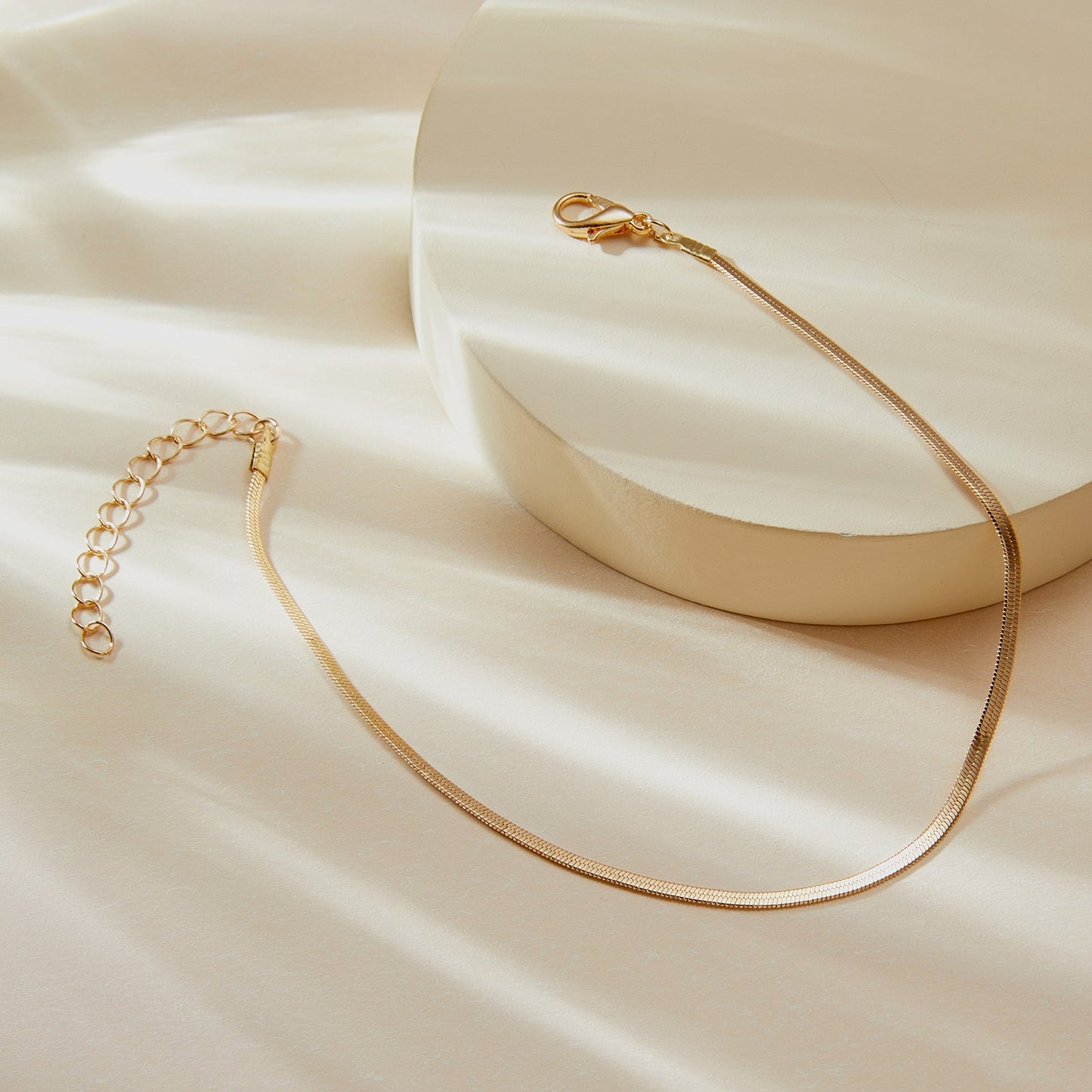 Flache Form Kette Fußkettchen einfache Damenmode