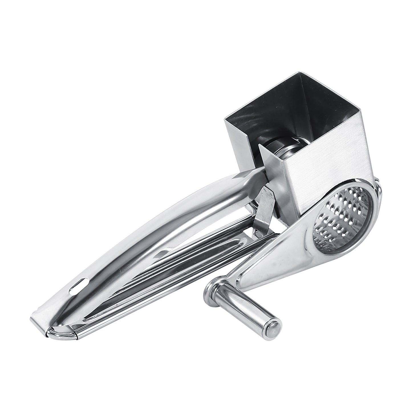 Multifunctional Kitchen Craft Rotary Stainless Steel Cheese Grater 1 Drums Slice Shred Tool