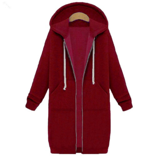 Kapuzen langarm winter pullover damen jacke in eine lange dicke hemd
