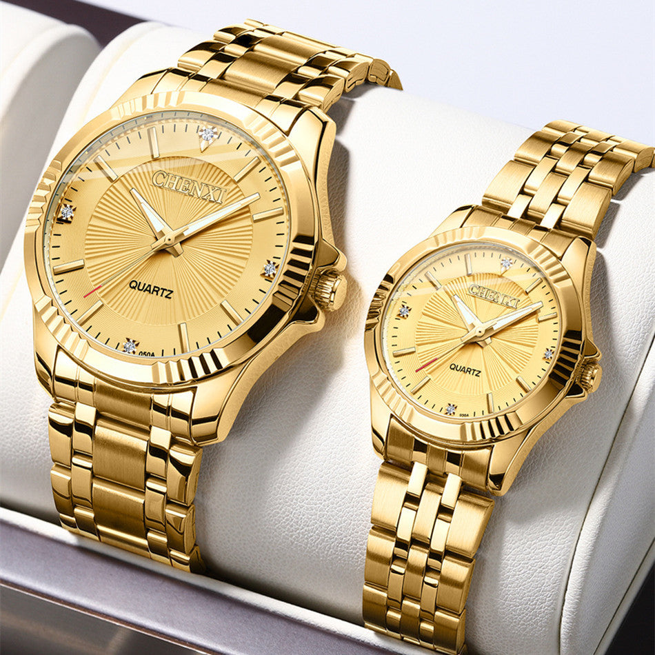 Modische Armbanduhr mit Diamanten für Damen und Herren