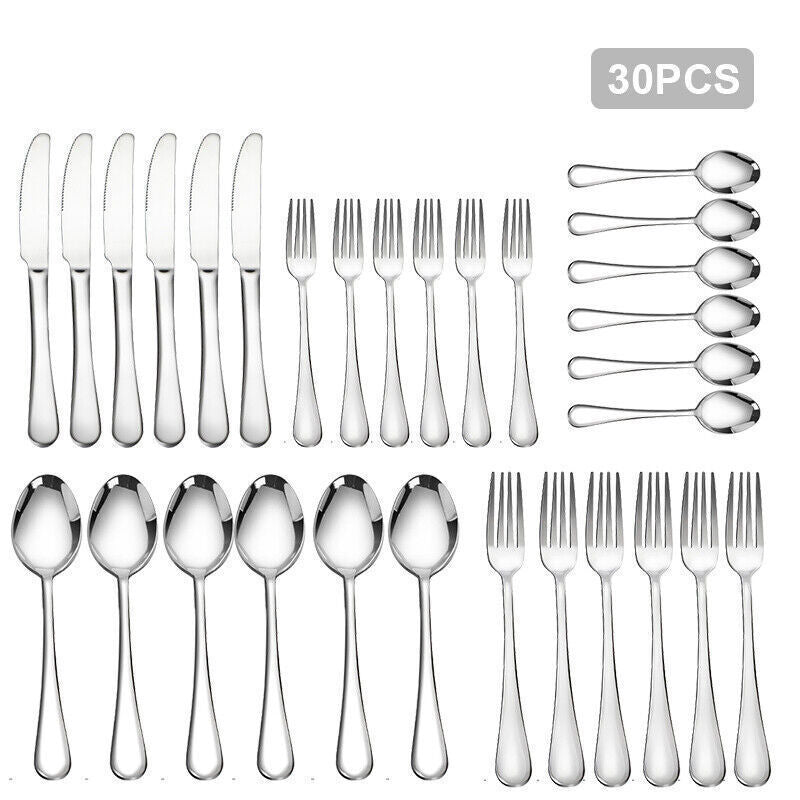 Besteckset 5 Tlg Edelstahl Rostfrei Messer Tisch Essbesteck 1 Personen