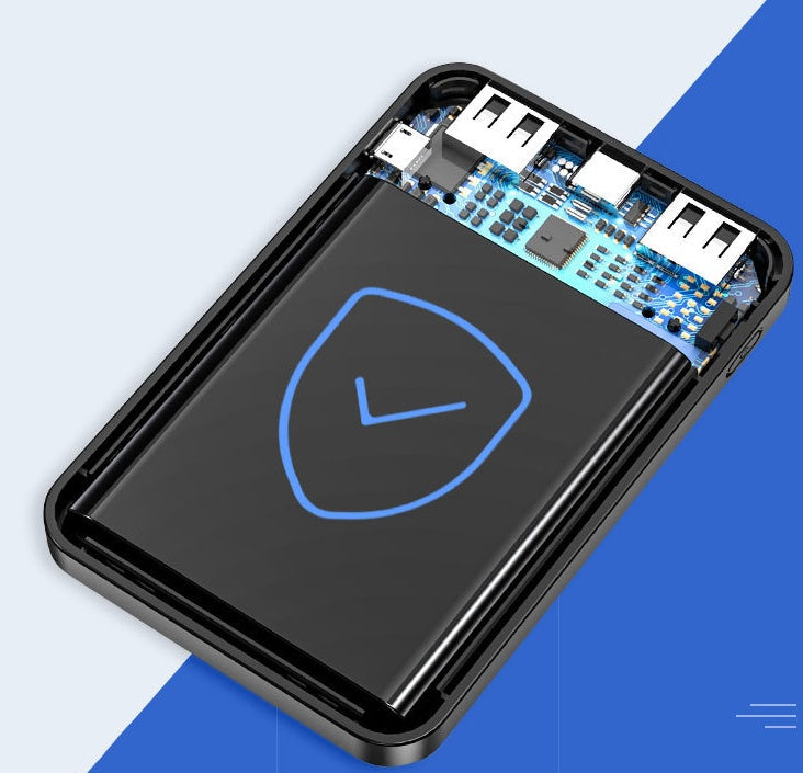 Powerbank zum kabellosen Aufladen von Mobiltelefonen