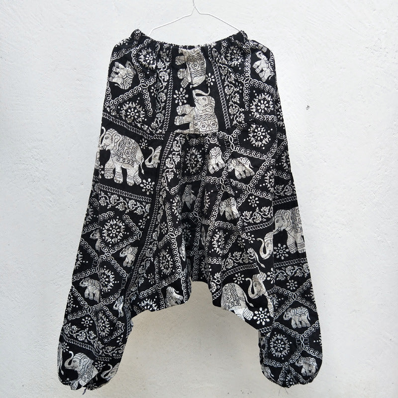 Herren Schritthose Lockere Thaihose Pumphose