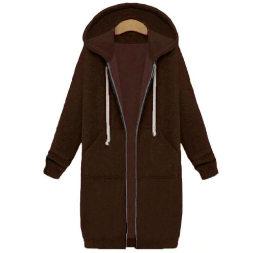 Kapuzen langarm winter pullover damen jacke in eine lange dicke hemd