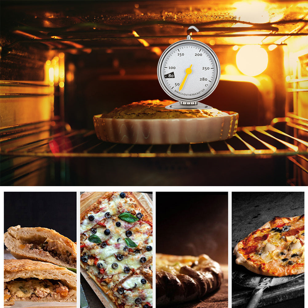 Stainless Steel Large Dial Oven Thermometer with Hook Kitchen Cooking Measuring Tools 50-280℃