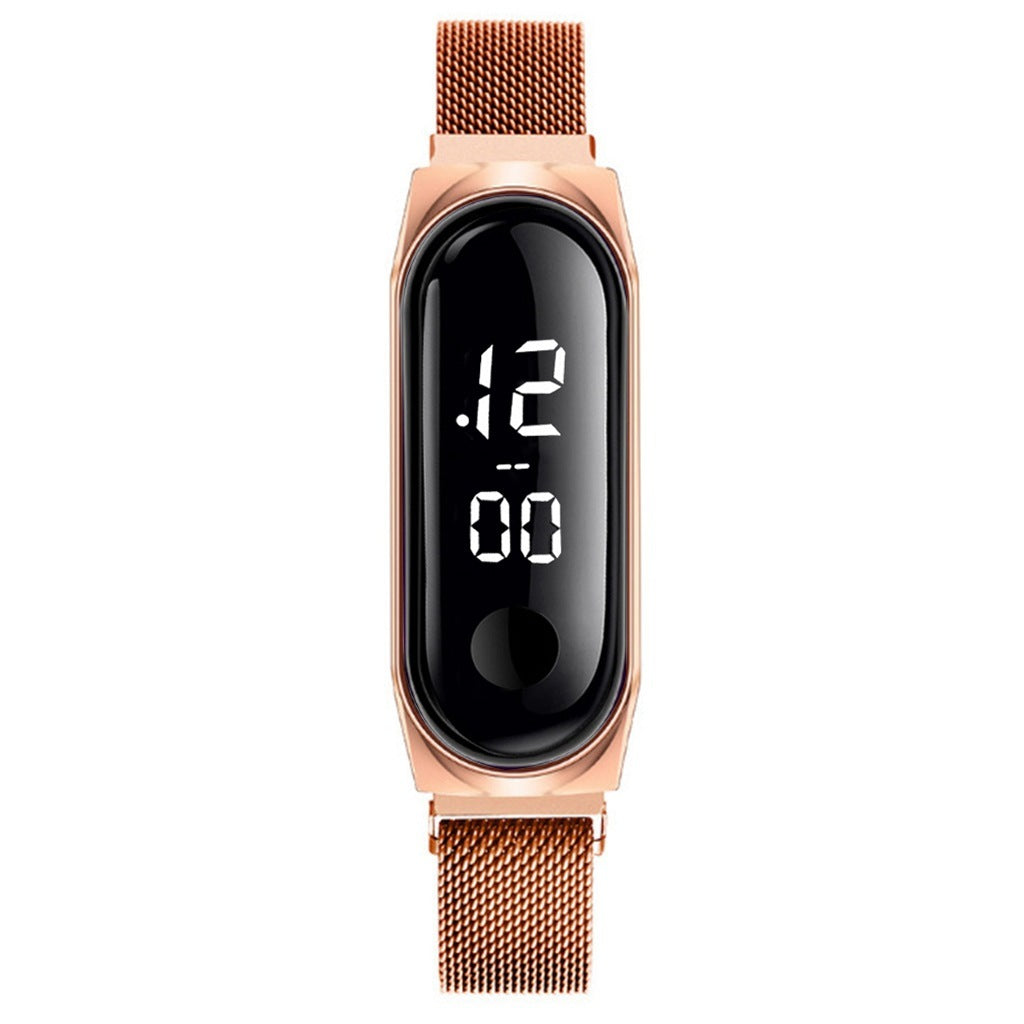 Koreanische Mode einfache Damen Magnet Schnalle Mesh Armband Uhr