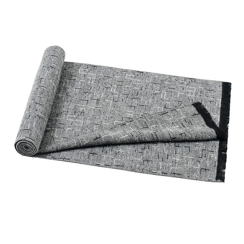 Herbst und Winter Neue Herren Schal Business Casual Herren Gebürstet Warm Schal Herren Großhandel Winter Schal