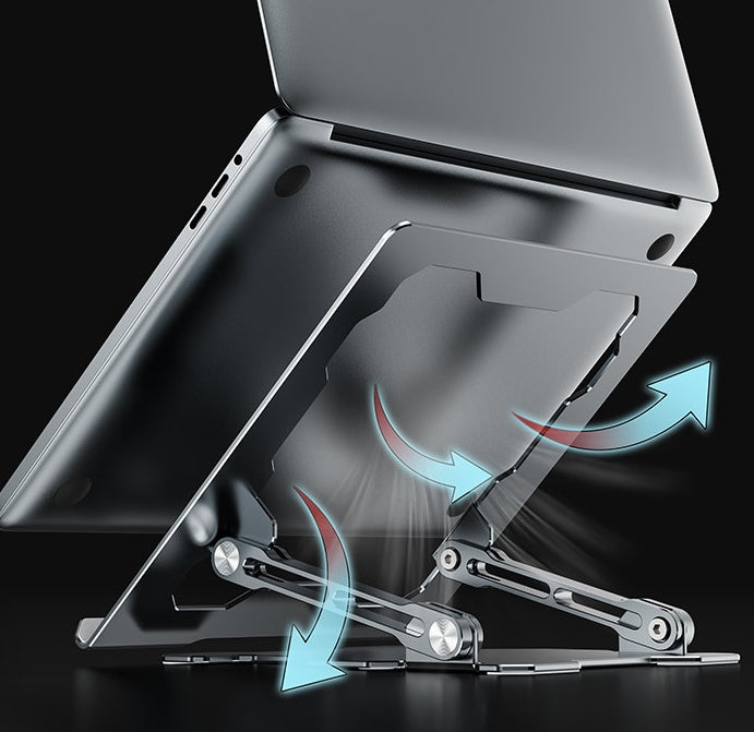 Verstellbarer Laptopständer, tragbarer Computerständer, Laptop-Riser aus Aluminiumlegierung, kompatibler Laptop-Ständerhalter