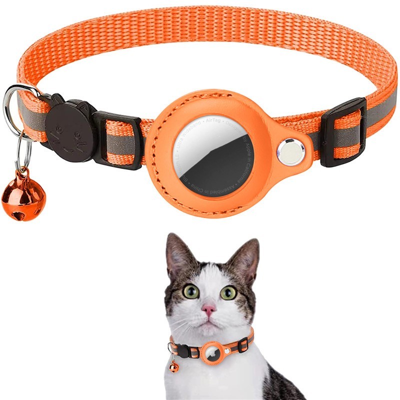 Haustierhalsband mit Glöckchen Airtag Reflektierendes Halsband