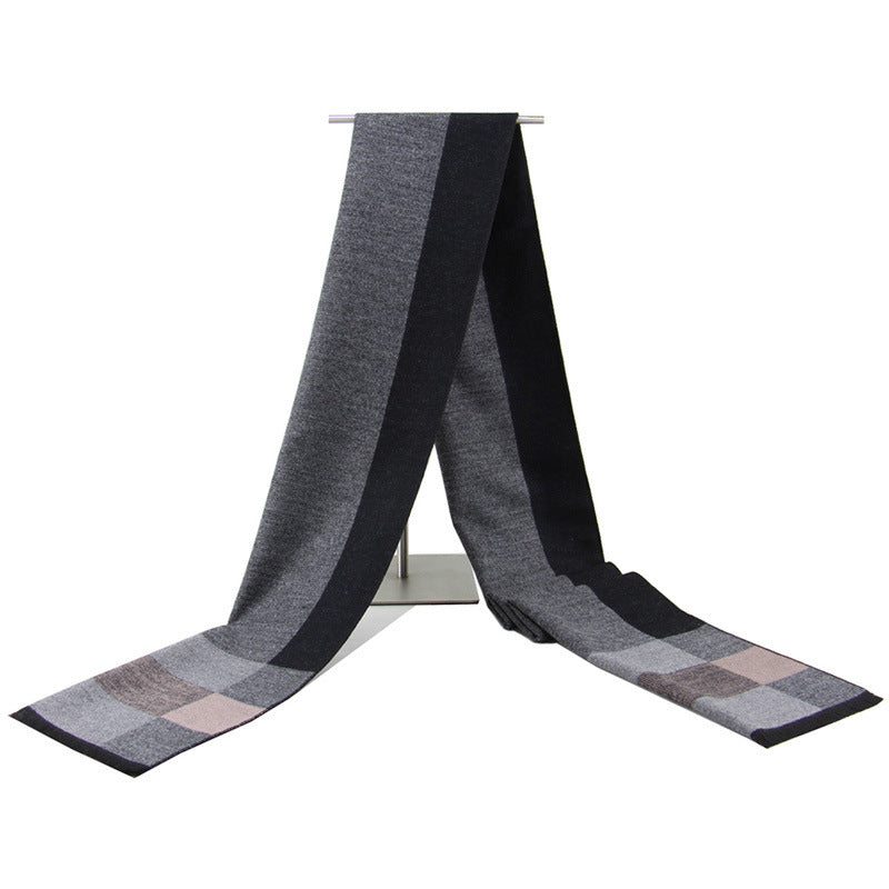 Modischer, lässiger, warmer Jacquard-Strickschal für Herren