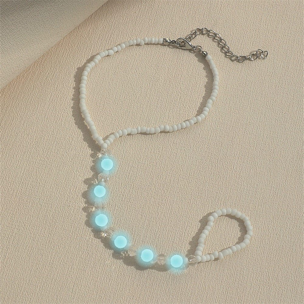 Sommer Strand Damen Foto Zubehör Handgemachte Perlen Stretch Fuß Ornamente