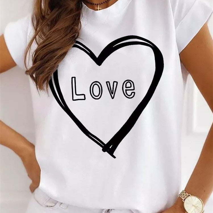 Valentinstag Geschenk T Shirt Druck Casual