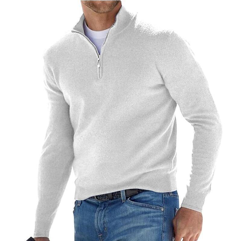 Europäische und amerikanische Langarm-Unterhemd Herbst und Winter Herren Strickjacke