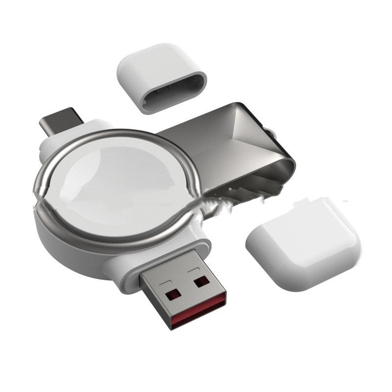 2 in 1 magnetische Uhr drahtlose Ladegerät Schnittstelle für Apple Uhr IWatch schnelles Aufladen tragbare Typ-C USB