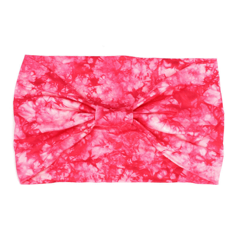 Europäisches und amerikanisches neues Batik-Sport-Schweißabsorbierendes Haarband für Damen, superbreites Kopftuch