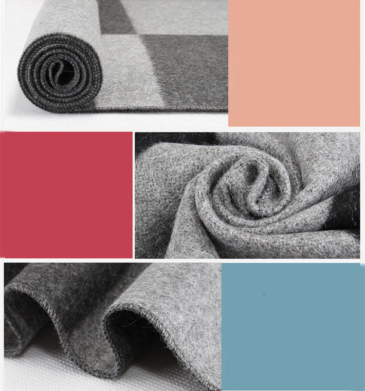 Modischer, lässiger, warmer Jacquard-Strickschal für Herren