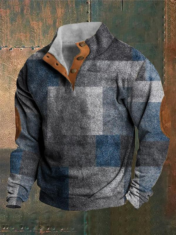 Frühling und Herbst Reißverschluss Digitaldruck Herrenpullover