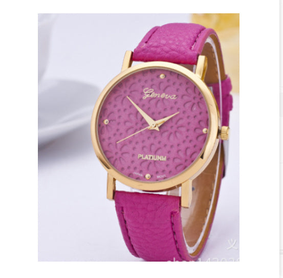 Armbanduhr mit Genfer Blumenmotiv