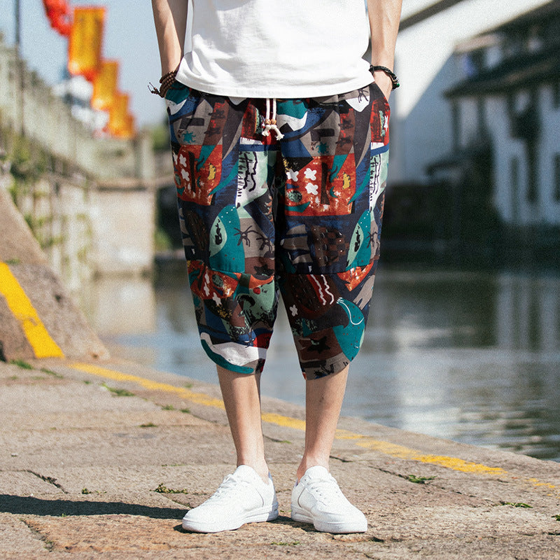 Lockere Retro-Kurze Hose in Übergröße