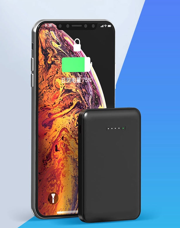 Powerbank zum kabellosen Aufladen von Mobiltelefonen