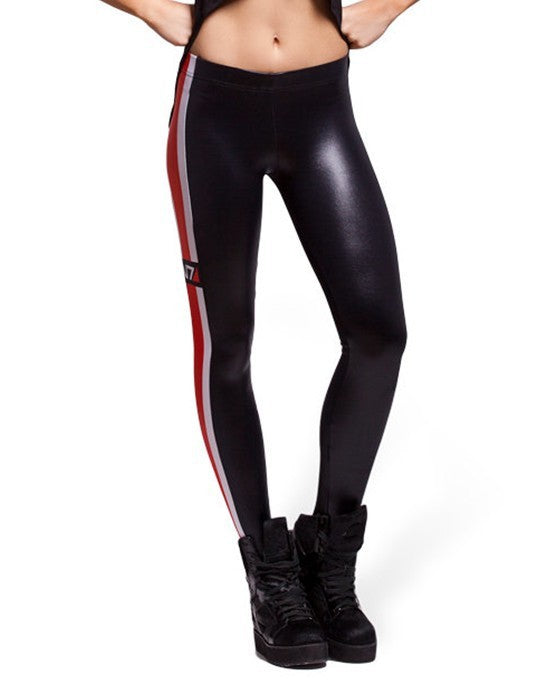Skinny-Leggings mit Streifen und Digitaldruck für Damen