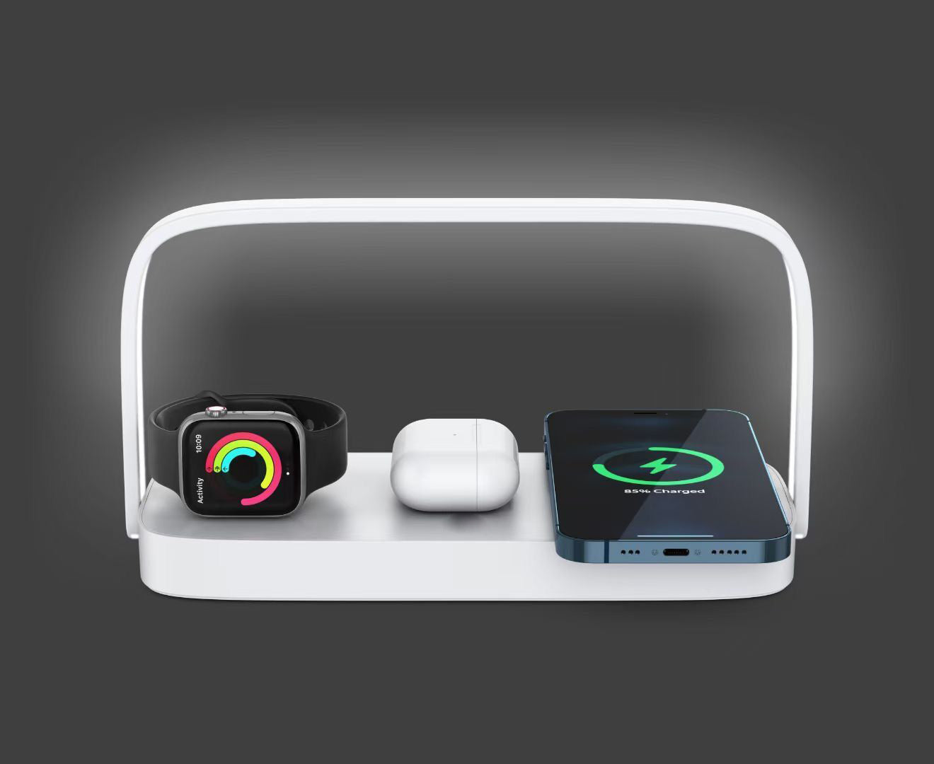 Drei-in-eins-Handy-Wireless-Ladegerät Kleine Nachtlampe