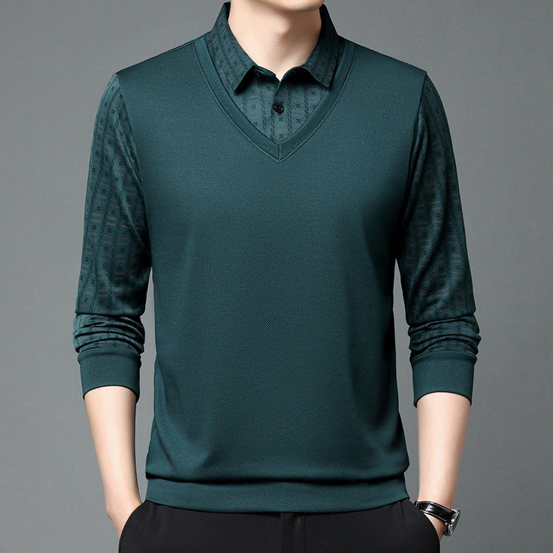 Zweiteiliger Strickpullover False für Herren
