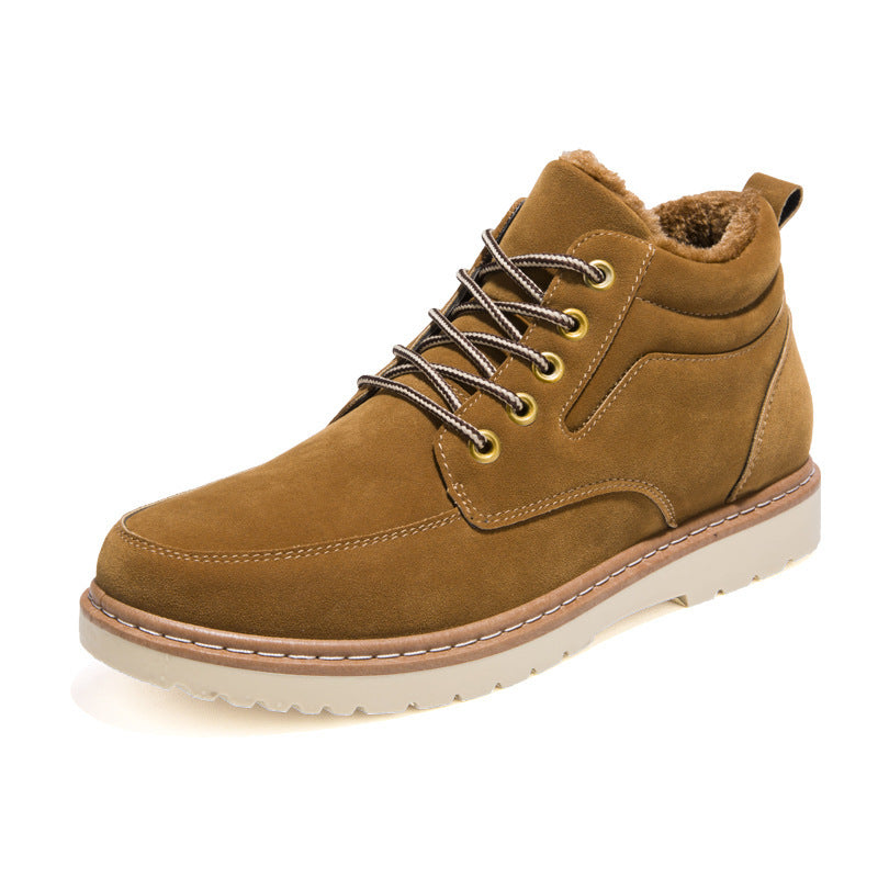 High-top and velvet padded cotton shoes