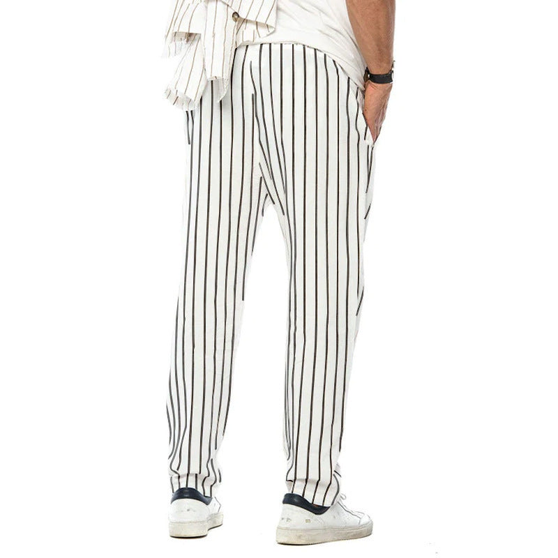 Stretchhose mit vertikalen Streifen für Herren