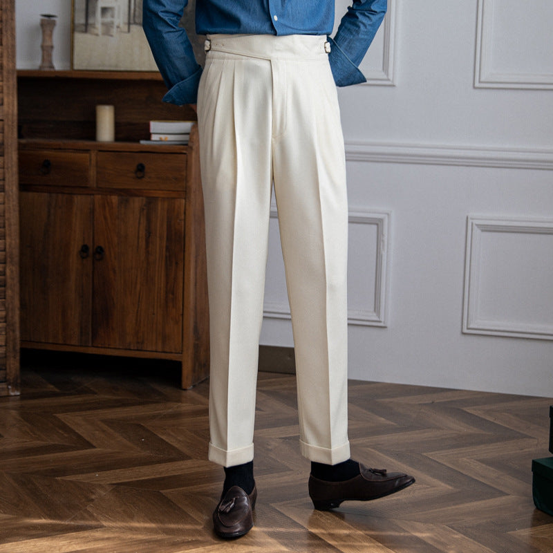 Herbst und Winter Neue Hohe Taille Gerade Casual Vielseitige Hosen