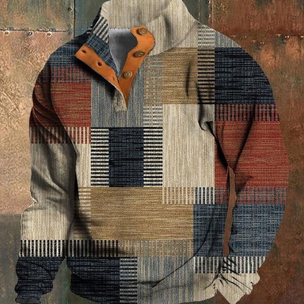 Frühling und Herbst Reißverschluss Digitaldruck Herrenpullover