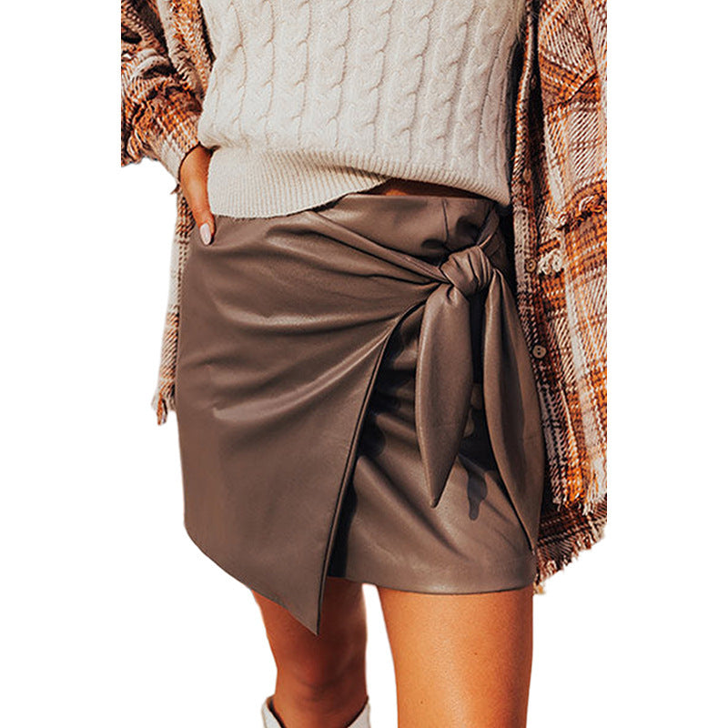 Europäischer und amerikanischer Mode-Bowknot-Dekorativer Rock mit hoher Taille für Damen