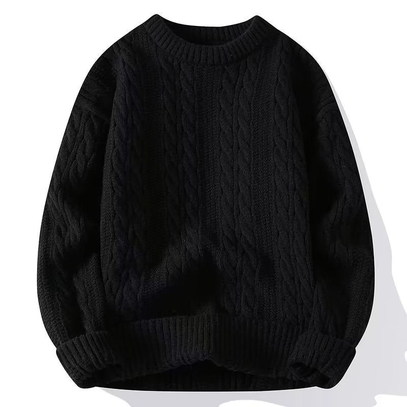 Extra dicker, warmer Pullover mit Rundhalsausschnitt für Herren