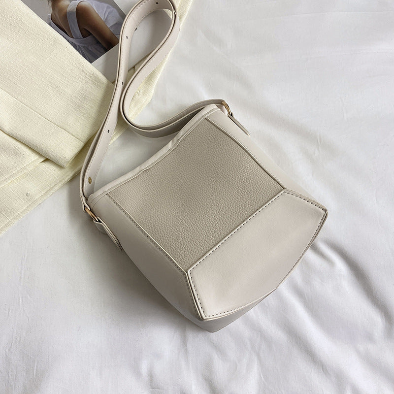 Schlichte One-Shoulder Cross Body Bucket Bag