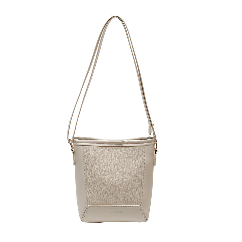 Schlichte One-Shoulder Cross Body Bucket Bag
